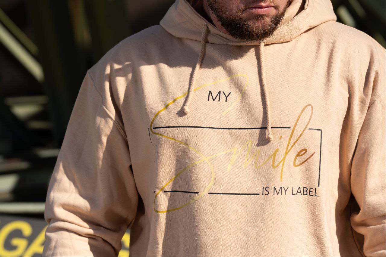 Männer Hoodie "My Smile Is My Label"