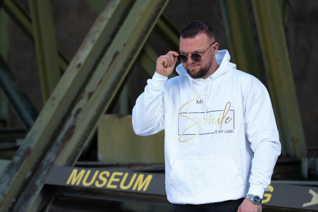 Männer Hoodie "My Smile Is My Label"