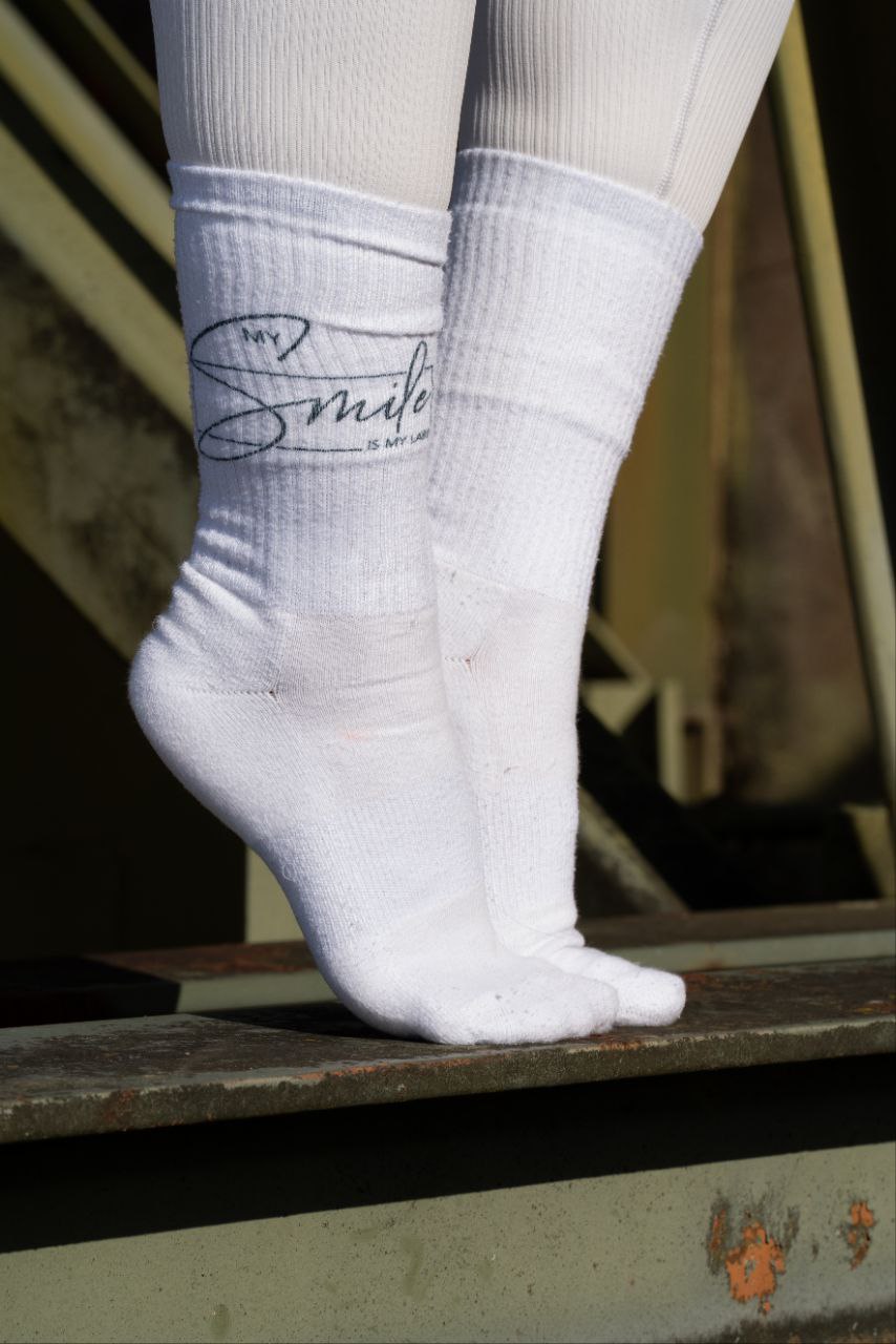 Crew Socks "My Smile Is My Label"