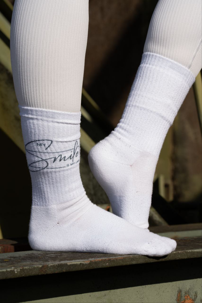 Crew Socks "My Smile Is My Label"