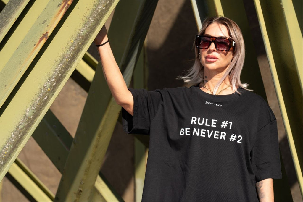 Frauen T-Shirt "Rules" Oversized