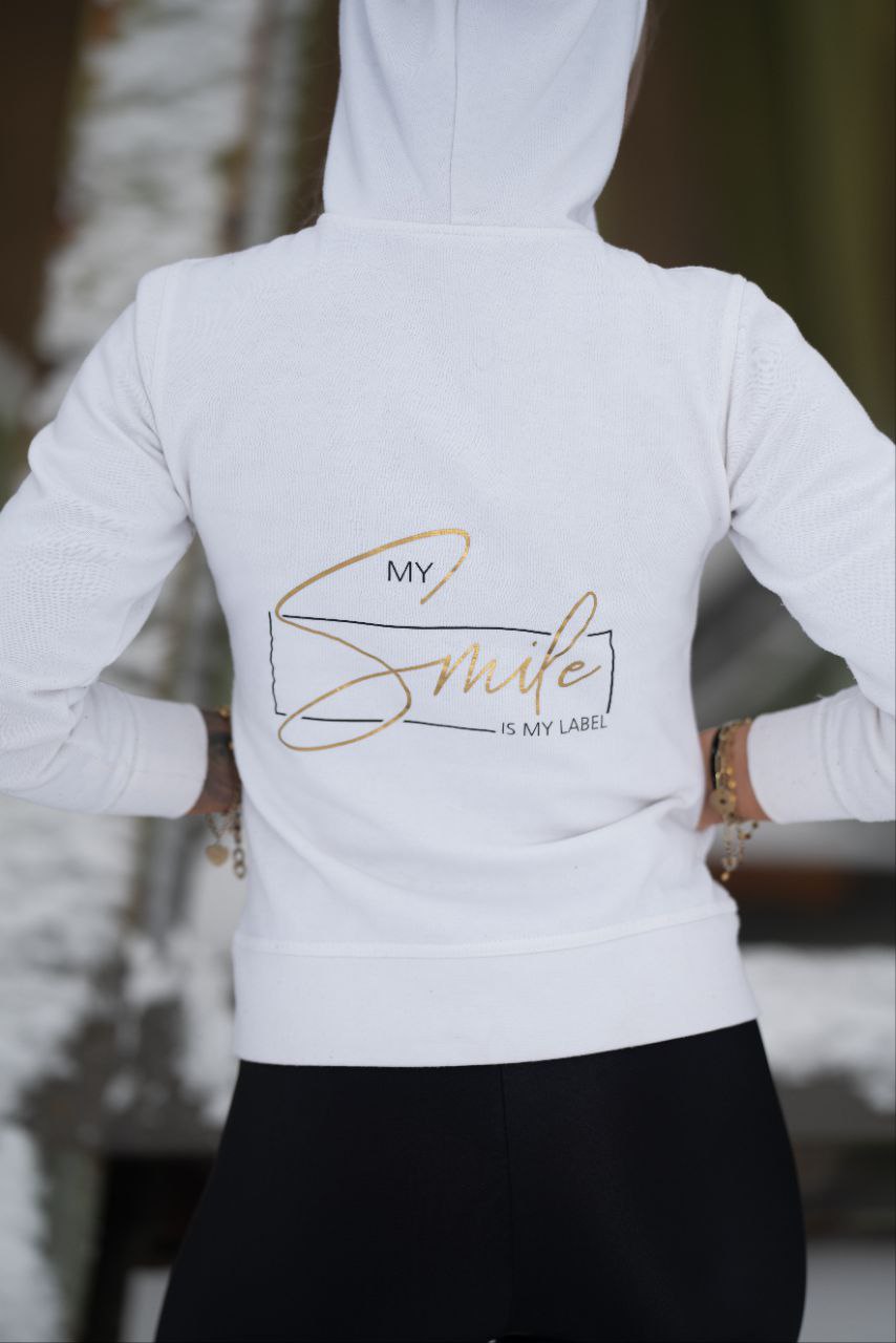 Zip Hoodie "My Smile Is My Label"